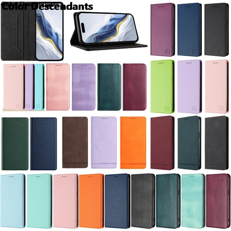 Luxury Leather Magnetic Wallet Case - Enhanced Protection
