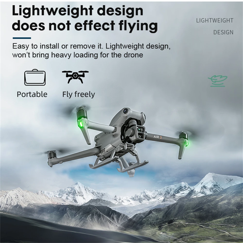UAV Landing Gear for DJI Air 3 &ndash; Leg Foldable Extended Kit for DJI Air 3 Fly More Combo Drone Accessories
