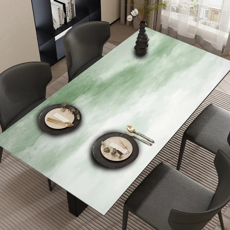 Artistic Gradient Living Room Table Mats PVC Waterproof Oil Proof Tablecloth Kitchen Dining Table Decoration Full Cover Mat 식탁보 5