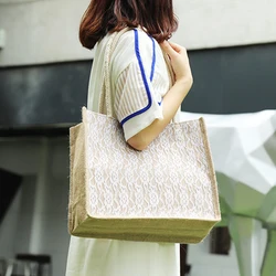 1PC Canvas Handbags For Women Fashion Tote Beach Bags Reusable Shopping Bags Casual Large Capacity Designer Shoulder Pouch Bags
