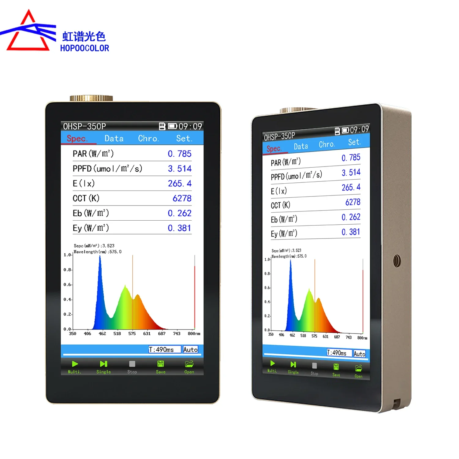 

OHSP-350P Portable PAR PPFD Meter 350-800nm plant lighting analyzer PAR grow light nir analyzer spectrometer