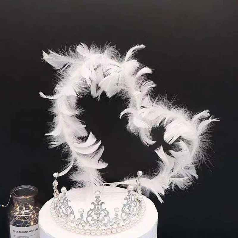 Boa En Plumes Blanches Pour Décoration De Sapin De Noël, Ruban, Robe, Guirxiété, Châle De Mariage, 2m, C2W6
