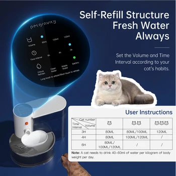 Pet water dispenser Dog and Cat Water Dispenser Dumping Cat Water Dispenser Running Water Charging Automatic Water Feeder 4
