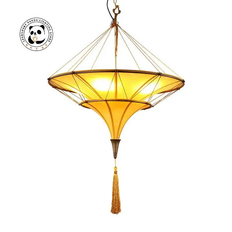 

Japanese Retro Zen Art Parchment Pendant Lights LED Loft Home Decor Hanging Lamps Kitchen Restaurant Store Study Staircase Cafe