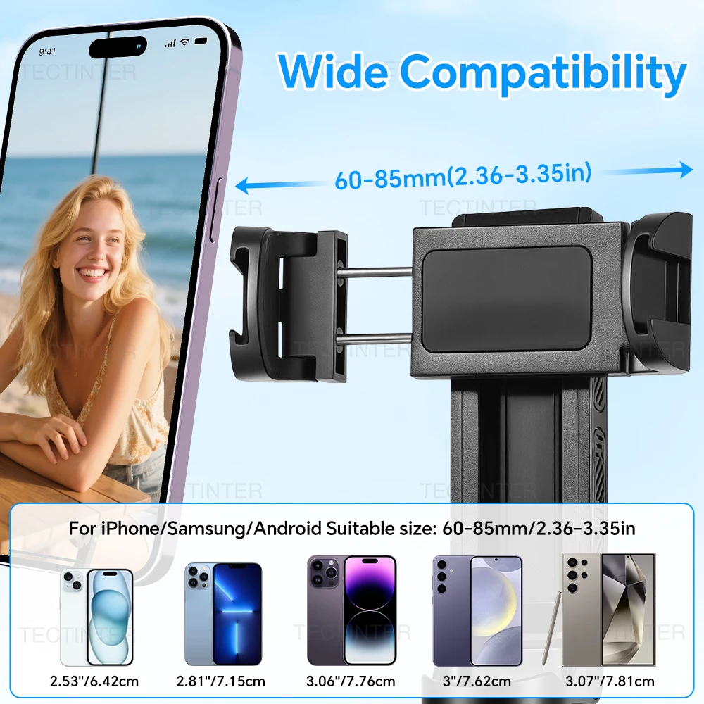 Treppiede per selfie portatile pieghevole universale con telecomando wireless rimovibile Mini supporto per telefono multifunzione - immagine 3