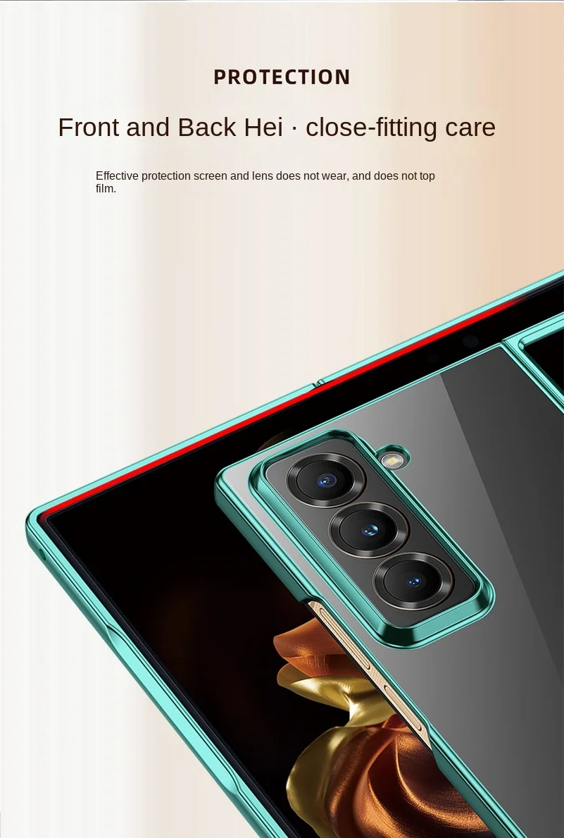 Sleek Transparent Electroplated Protective Case