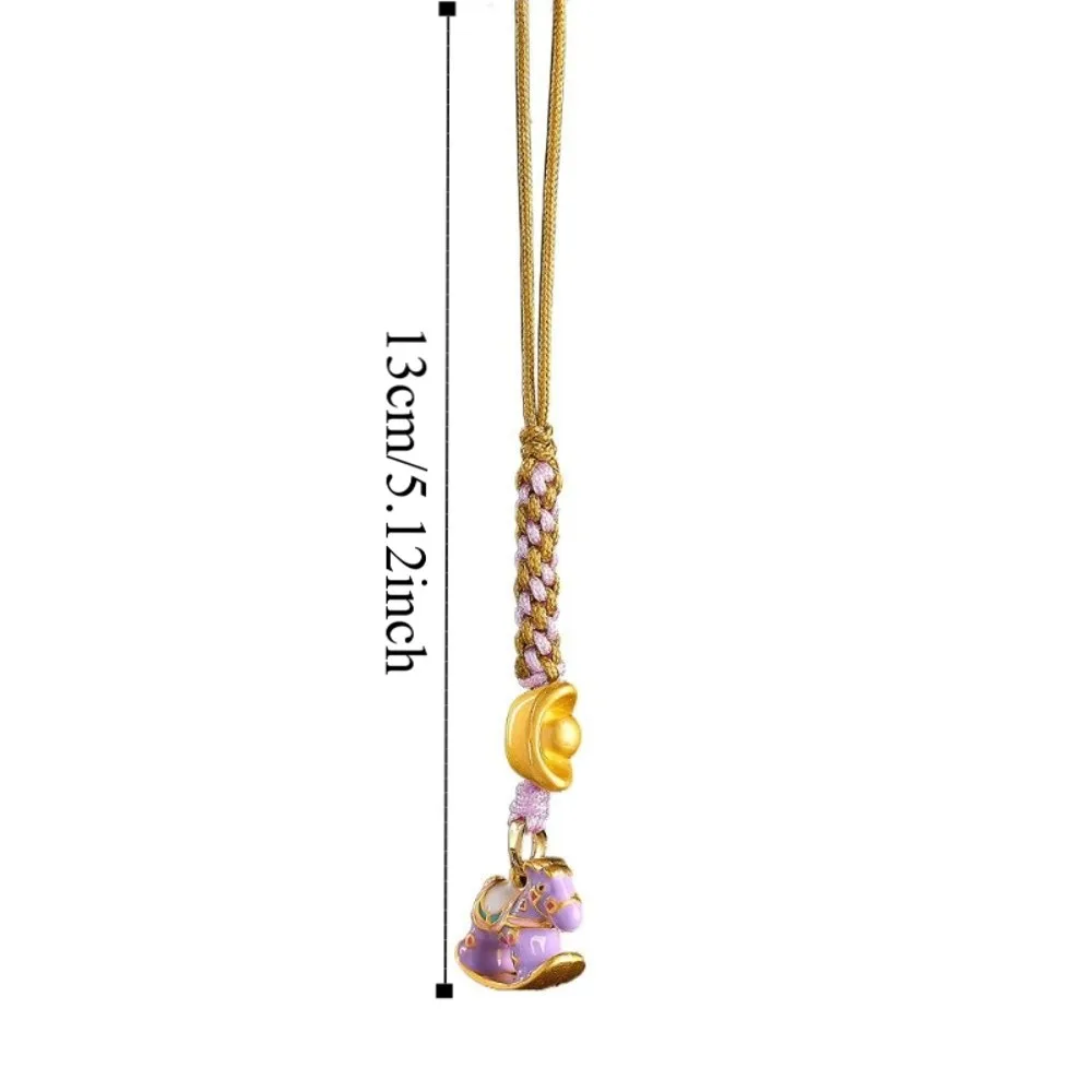 Lucky Horse Zodiac Phone Strap: Anti-Loss Chinese Style Lanyard & Cute Keychain Accessory