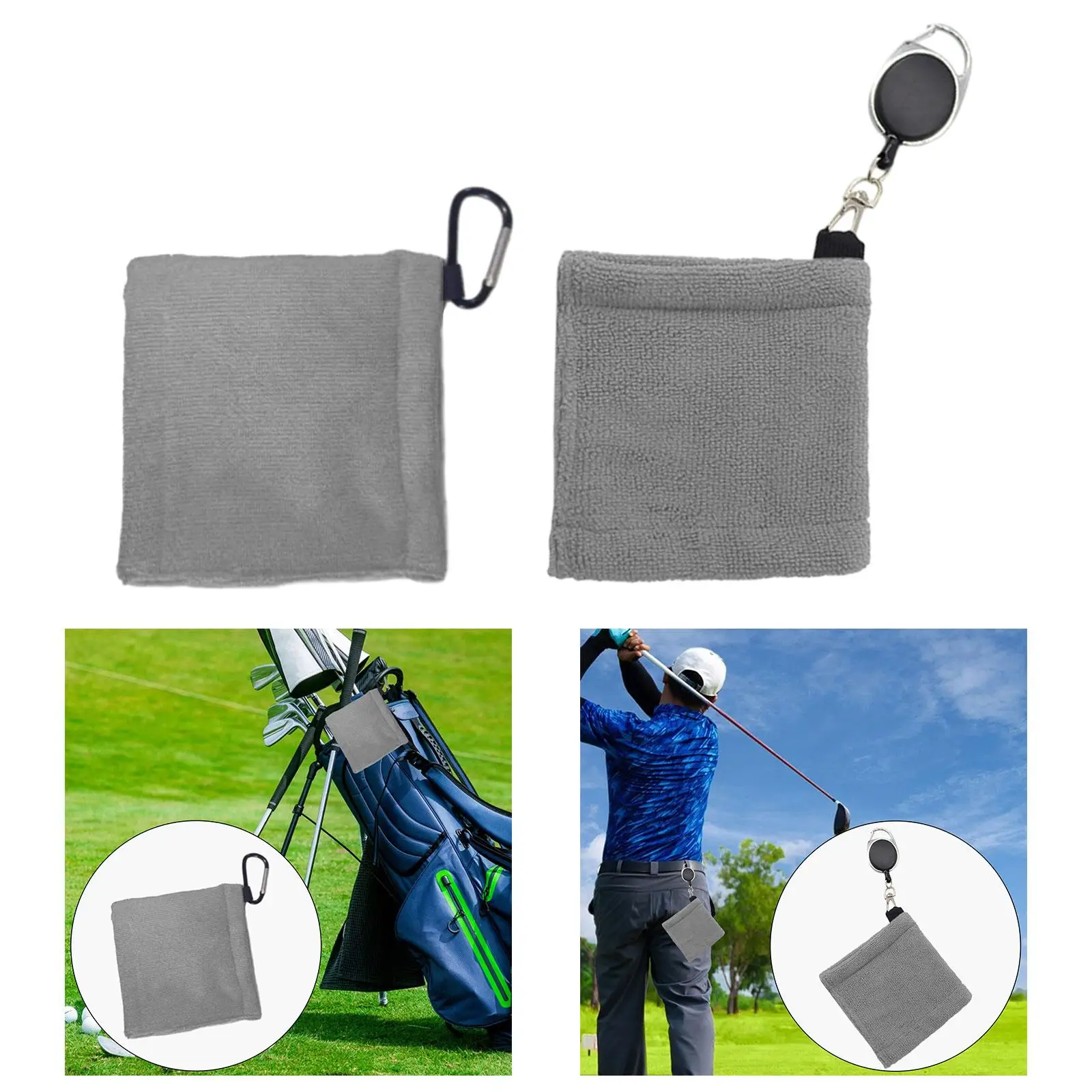 Golf Towels for Golf Bags with Clip Golf Club Cleaning Towel for Men Husband