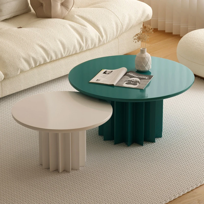 

Sofa Side White Table Dressing Round Floor Sweet Nordic Fruit Table Computer Manicure Poker Tisch Multifunction Furniture T50CJ