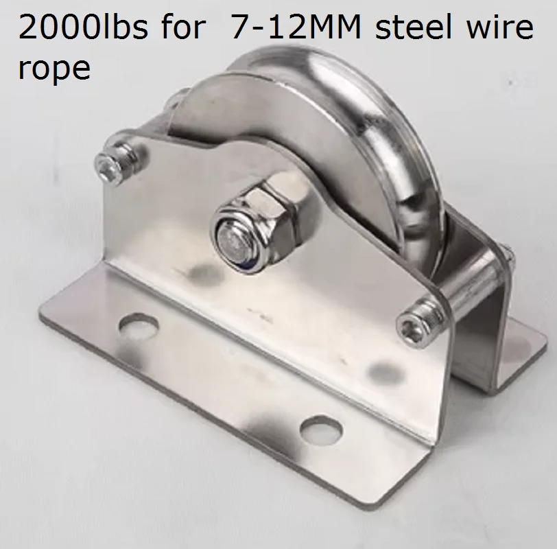 304 Stainless Steel Pulley with Bearing Fixed Wheel 1000lbs 4-6MM-2000lbs 7-12MM