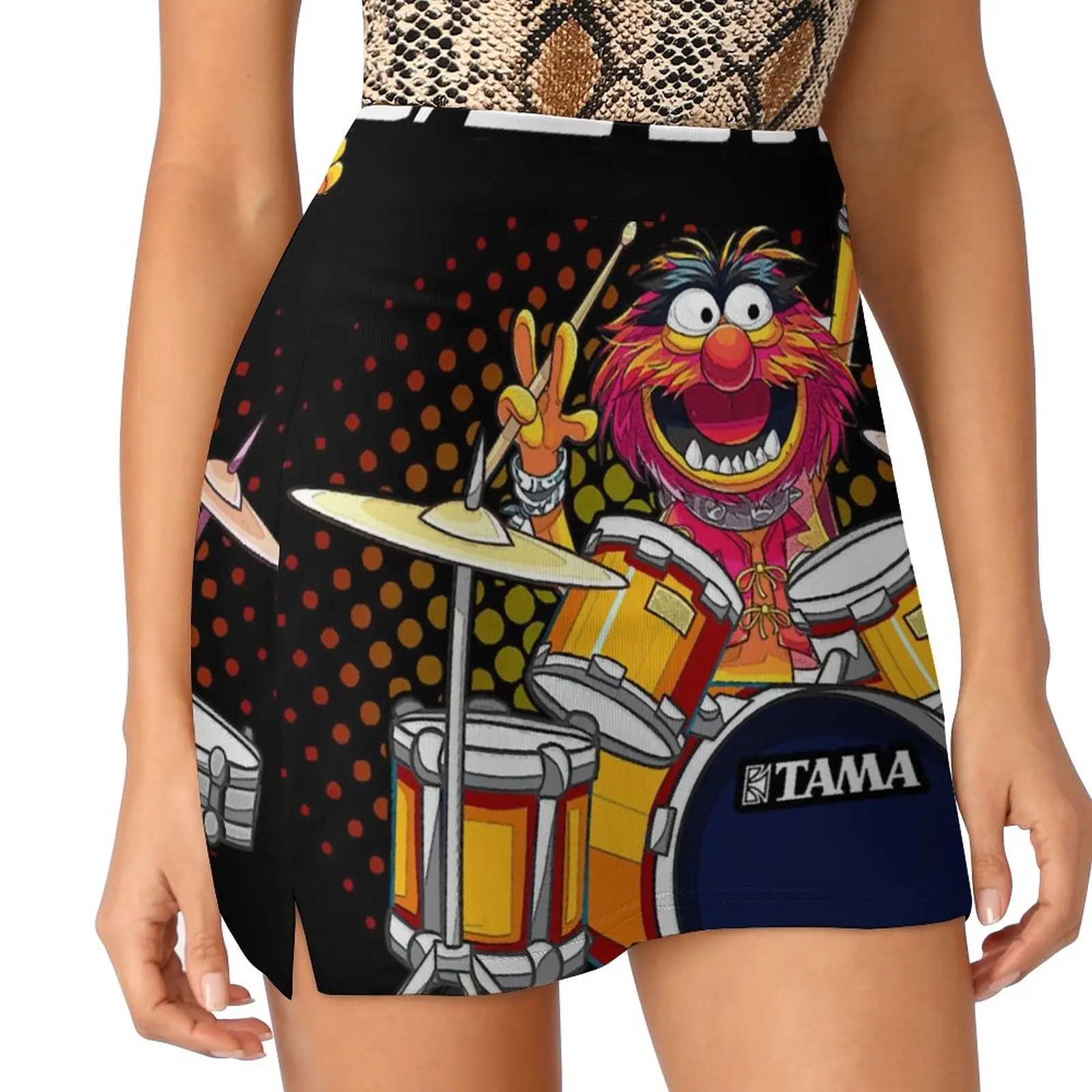 

ANIMAL DRUMMER TAMA DRUMS Light proof trouser skirt mini skirt for women korean clothes ladies girls skirt kpop