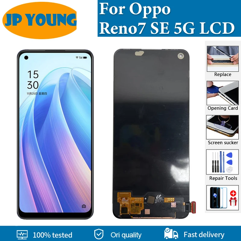

6,43 ''оригинальный Amoled для Oppo Reno7 SE 5G lcd PFCM00 для Reno8 z LCD дисплей кодирующий преобразователь сенсорного экрана в сборе Замена