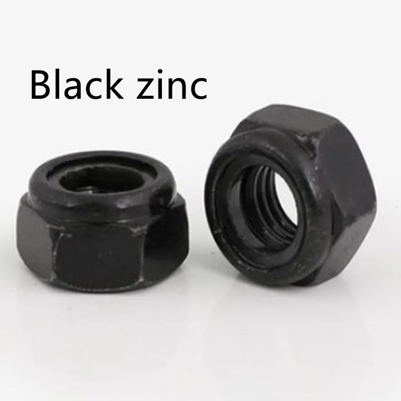 1000szt/lot DIN985 M2 M2.5 M3 M4 czarny cynk Nylon