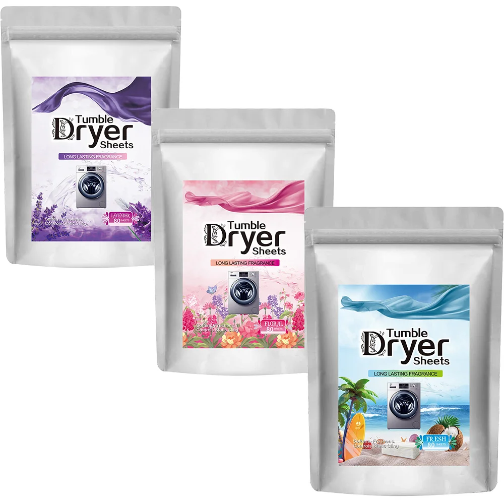 Fabric Softener Sheet For Dryers Reduce Static Absorption Lasting Fragrance Effective Antibacterial Clothes Softness Shee 80pcs fabric softener sheets
