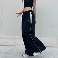 Plus Size Retro Baggy Pant For Women Petchwork Elastic High Waist Y2K Fashion Joggers Pants Lady Casual Streetwear Chic Trousers - Image 4