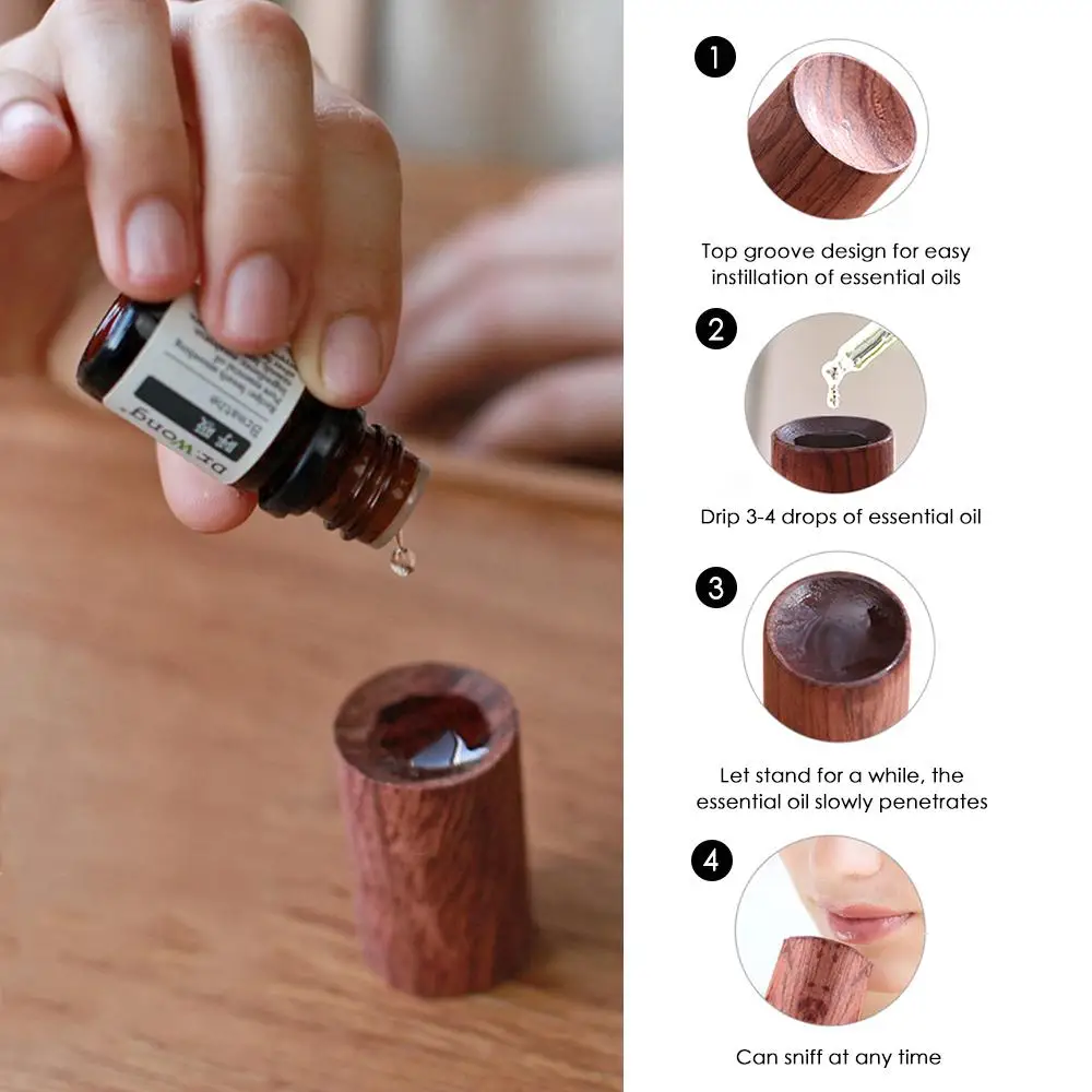 Wooden Essential Oil Aromatherapy Diffuser Wooden Diffuser Eco-Friendly Fragrance Diffused Wood Refreshing Sleep Aid Essential