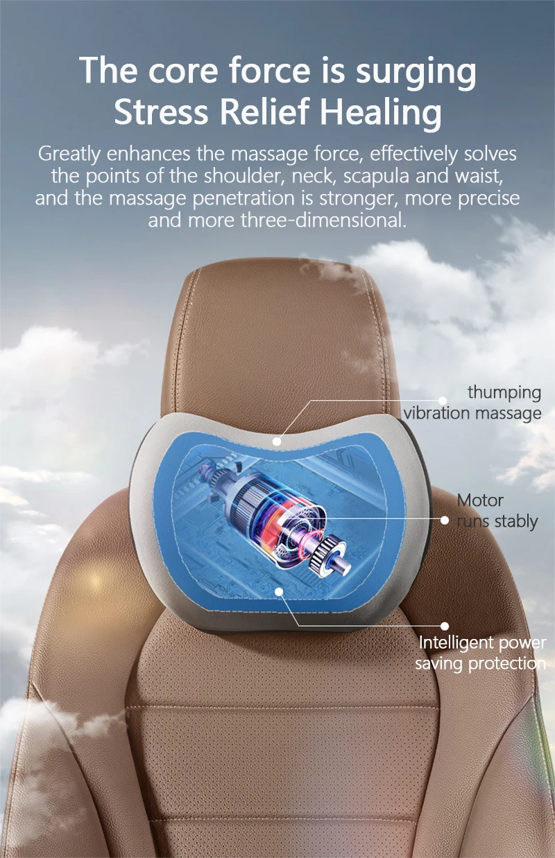 Car Electric Single Lumbar Single Headrest Vibration Massage Lumbar Support Neck Pillow lumbar Cushion Car Seat Car interior 19 Car Electric Single Lumbar Single Headrest Vibration Massage Lumbar Support Neck Pillow lumbar Cushion Car Seat Car interior 4