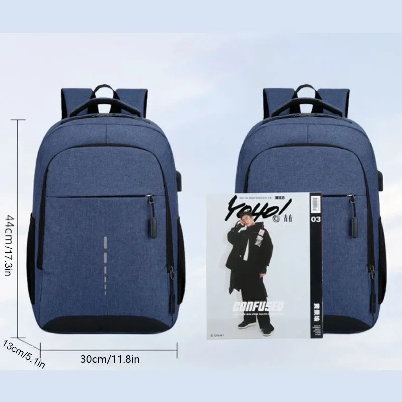 Classic Men Waterproof Backpack USB Charging Casual Travel Backpack Men Large Capacity Travel Laptop Backpack School Bag bolsas