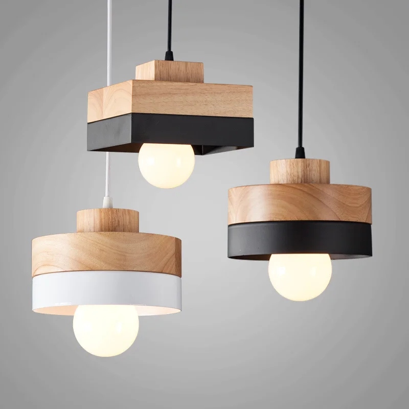 

Modern Fashion Wood Bar Cafe Restaurant Pendant Lamp Study Office Aisle Corridor Living Room Dining Room Chandelier Light