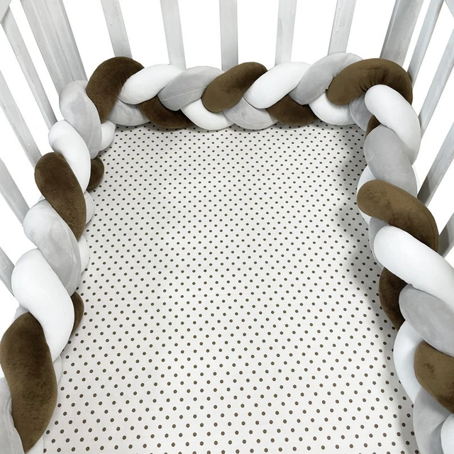 Coussin de lit à nœud tressé pour bébé, 1M/2M/3M/4M, coussin de protection  pour bébé garçon et fille, décoration de chambre - AliExpress