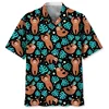 Australia Sloth Hawaiian Shirt For Men Fashion 3d Printed Tropic Animals Shirts Summer Street Short Sleeves Button Lapel Blouse 3