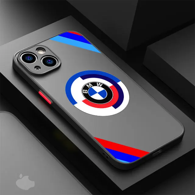 thumbnail image 1 of Funda para Apple iPhone XS Max 13 Mini 11 Pro XR SE 15ProMax 14 Pro 12 7 8 Plus, carcasa suave de lujo M Power B-M-W, carcasa mate para coche, 1 of 5