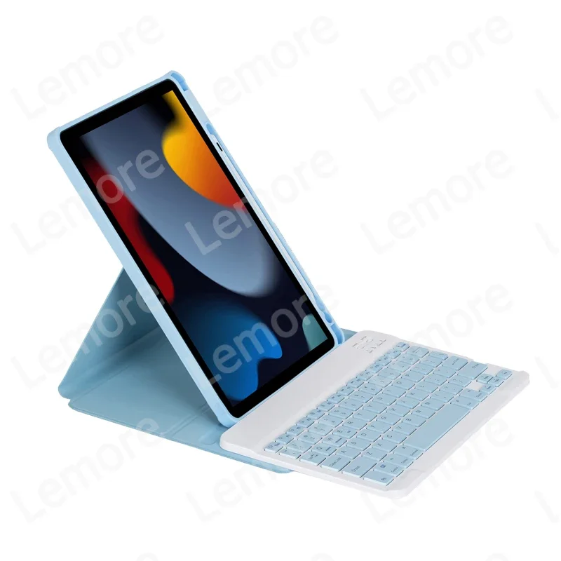 360-Degree Rotating Acrylic Keyboard Case with Pencil Slot