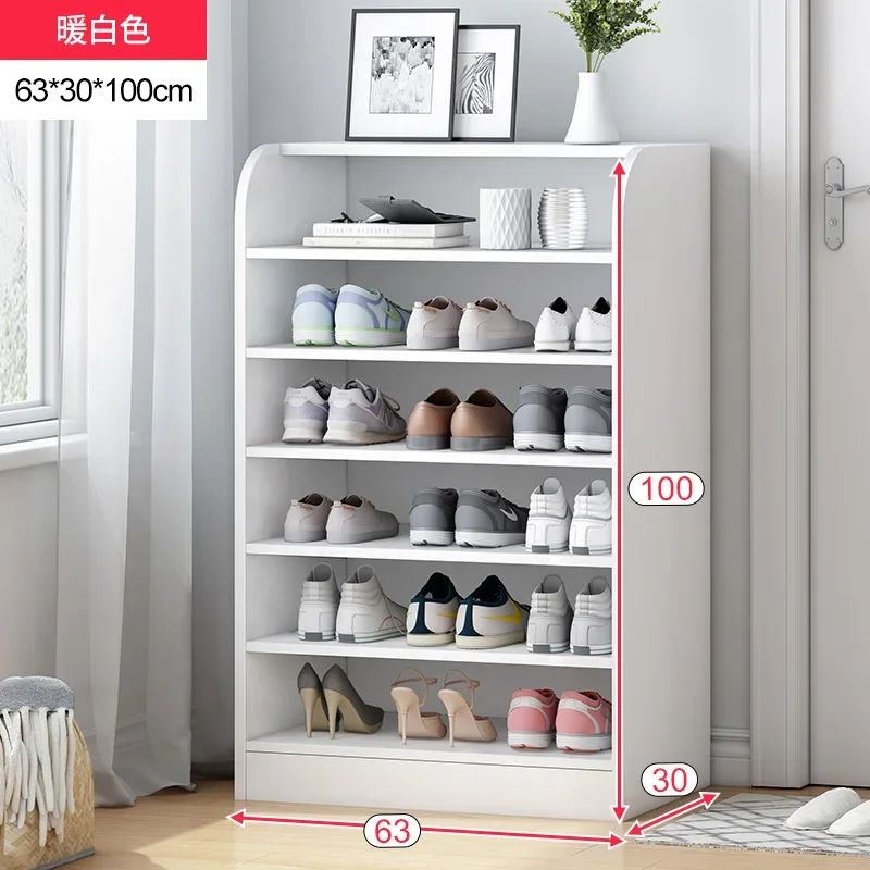 

2023 Year New AOLIVIYA Shoe Rack Simple Door Multi-layer Storage Shelf Home Indoor Solid Wood Color Sports Shoes Leather Shoe Ca