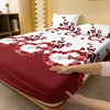1 Simple Modern Butterfly Printed Matte Fitted Sheet, Bedroom Printed Bed Cover, Bedding (Excluding Pillowcases) 2