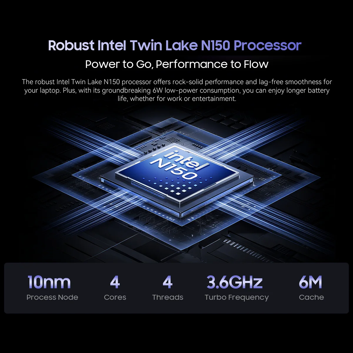 Blackview AceBook 6 Laptop Intel Twin Lake N150 CPU 15.6'' FHD+ IPS Screen 16GB DDR4 512GB SSD 36Wh Battery Windows 11 Notebook - immagine 2