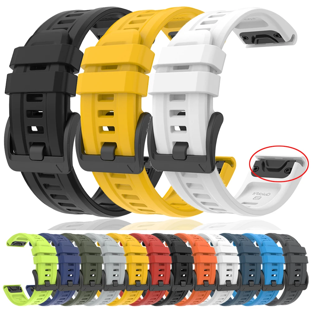 Silicone Quick Fit Watch Band - Durable and Versatile 22mm/26mm Strap