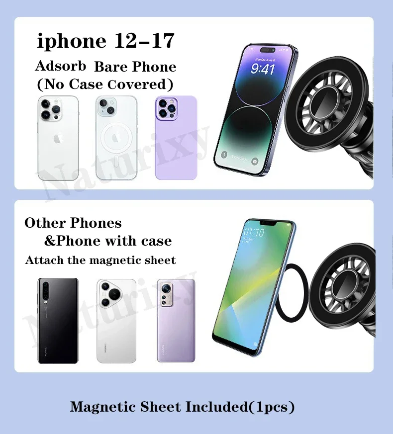Magnetic 360° Rotating Car Vent Phone Holder