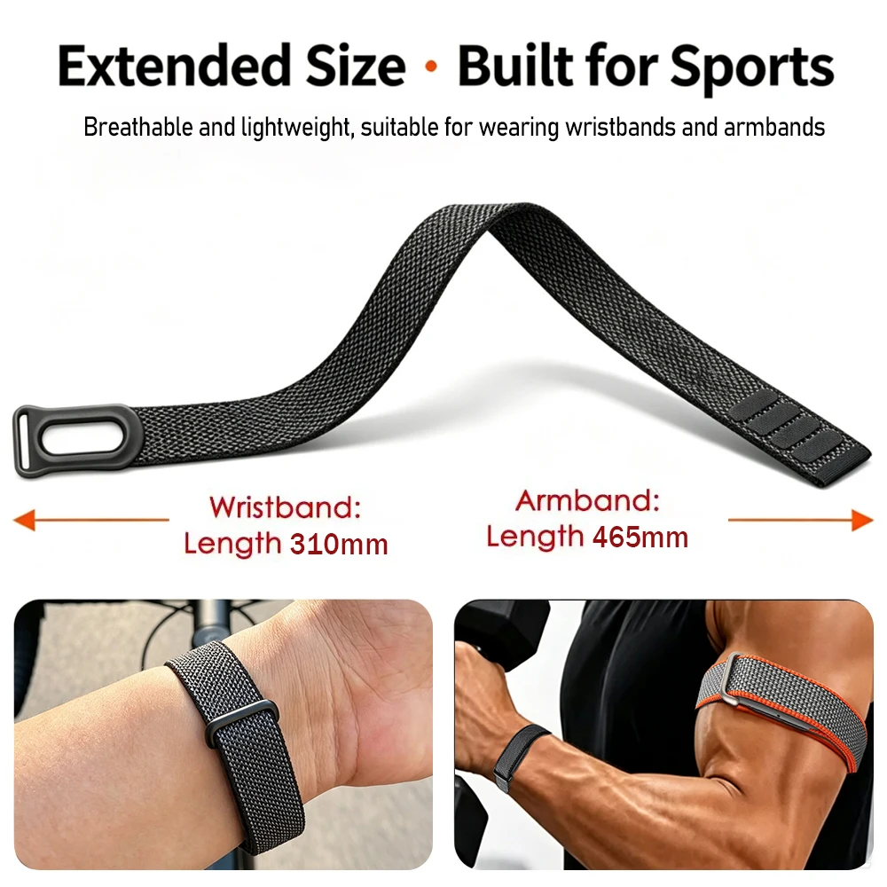 Nylon Woven Breathable Sport Fitness Tracker Adjustable Strap