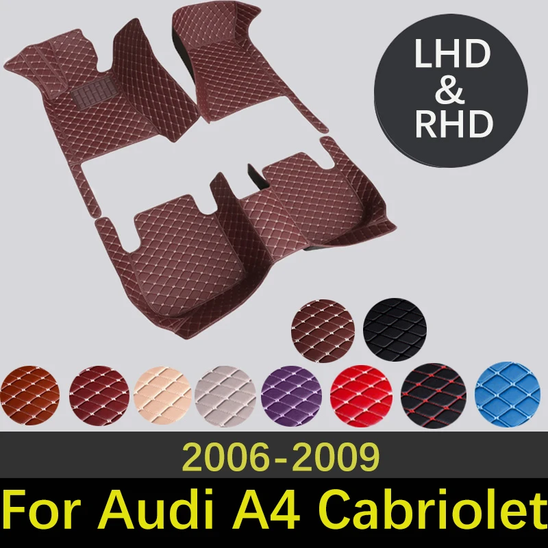 

High-Quality Leather Car Floor Mats For Audi A4 B7 8E 8H 2006~2009 Fashion Interiors Accessories Custom Carpets Car Styling Rug