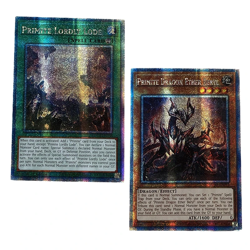 Yu-Gi-Oh! Collection DIY Proxy Cards Non-Original Primite Lordly Lode Primite Dragon Ether Bery Non-Original Collection Card game cards collectible cards anime cards anime trading cards animation game cards yugioh cards