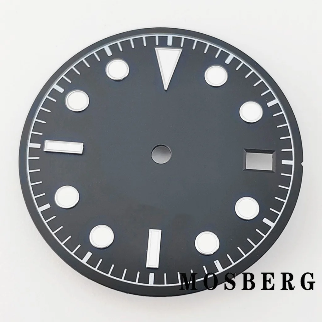 Sterile Green Luminous Watch Dial with Date Window, 30.5mm