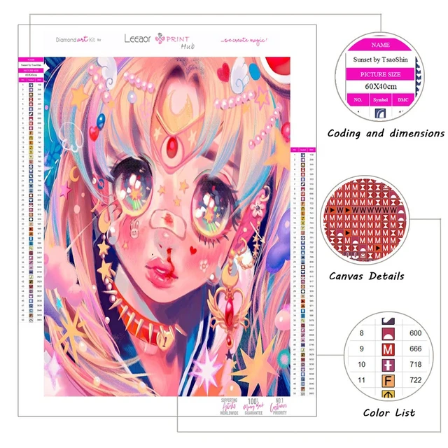 5D Diamond Painting Pink Cartoon Girl DIY Anime Diamond Mosaic Rhinestone  Embroidery Kit Diamond Painting Home Decor - AliExpress