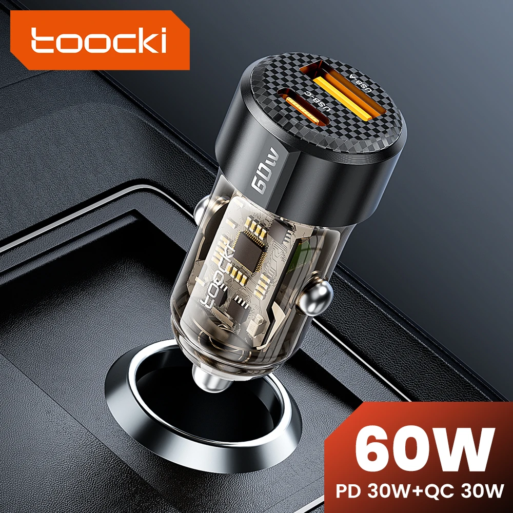 ที่ชาร์จในรถยนต์ USB C+A ชาร์จเร็ว PD30W+QC30W