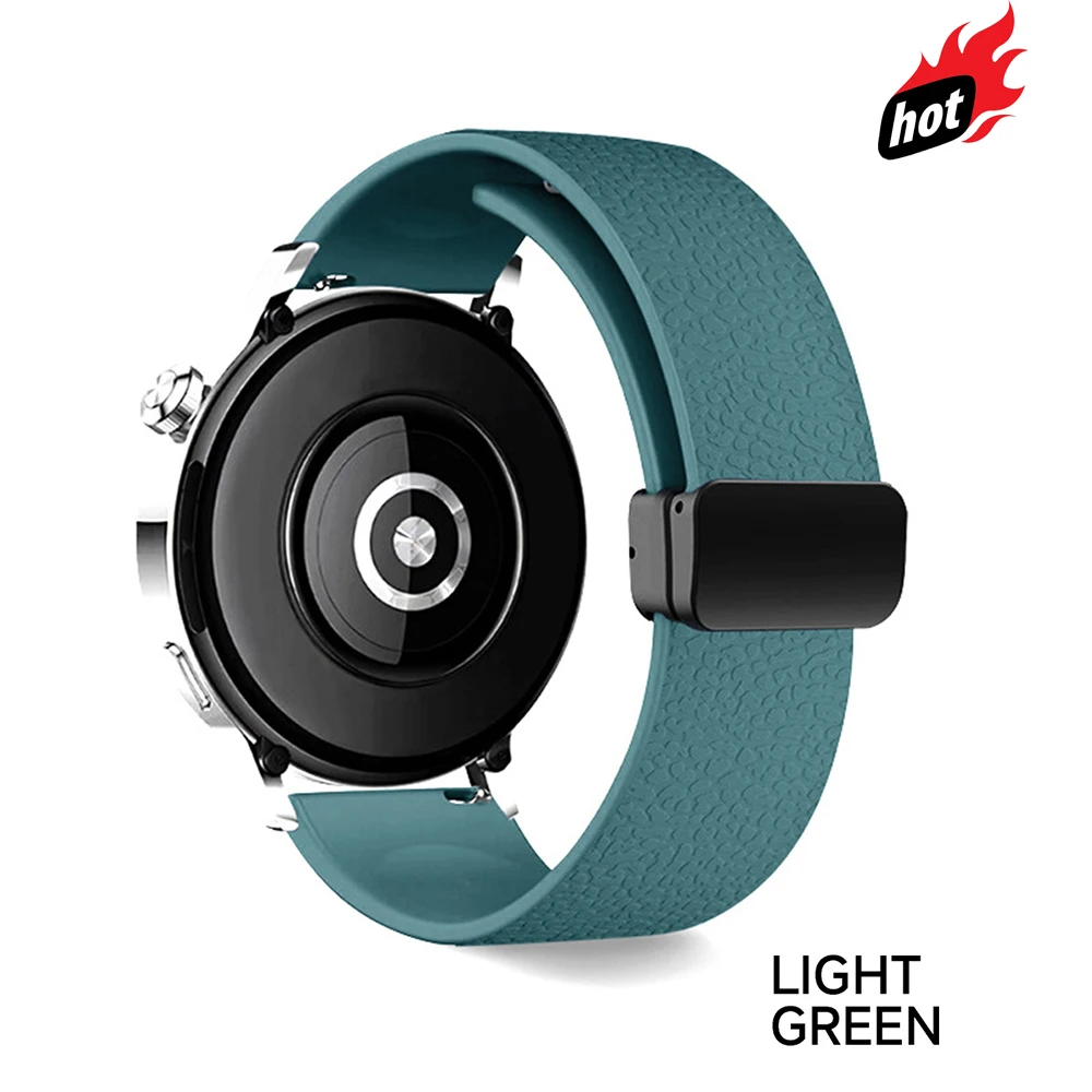 Magnetic Silicone Strap for Smartwatch - 20mm/22mm, Versatile Fit Bracelet