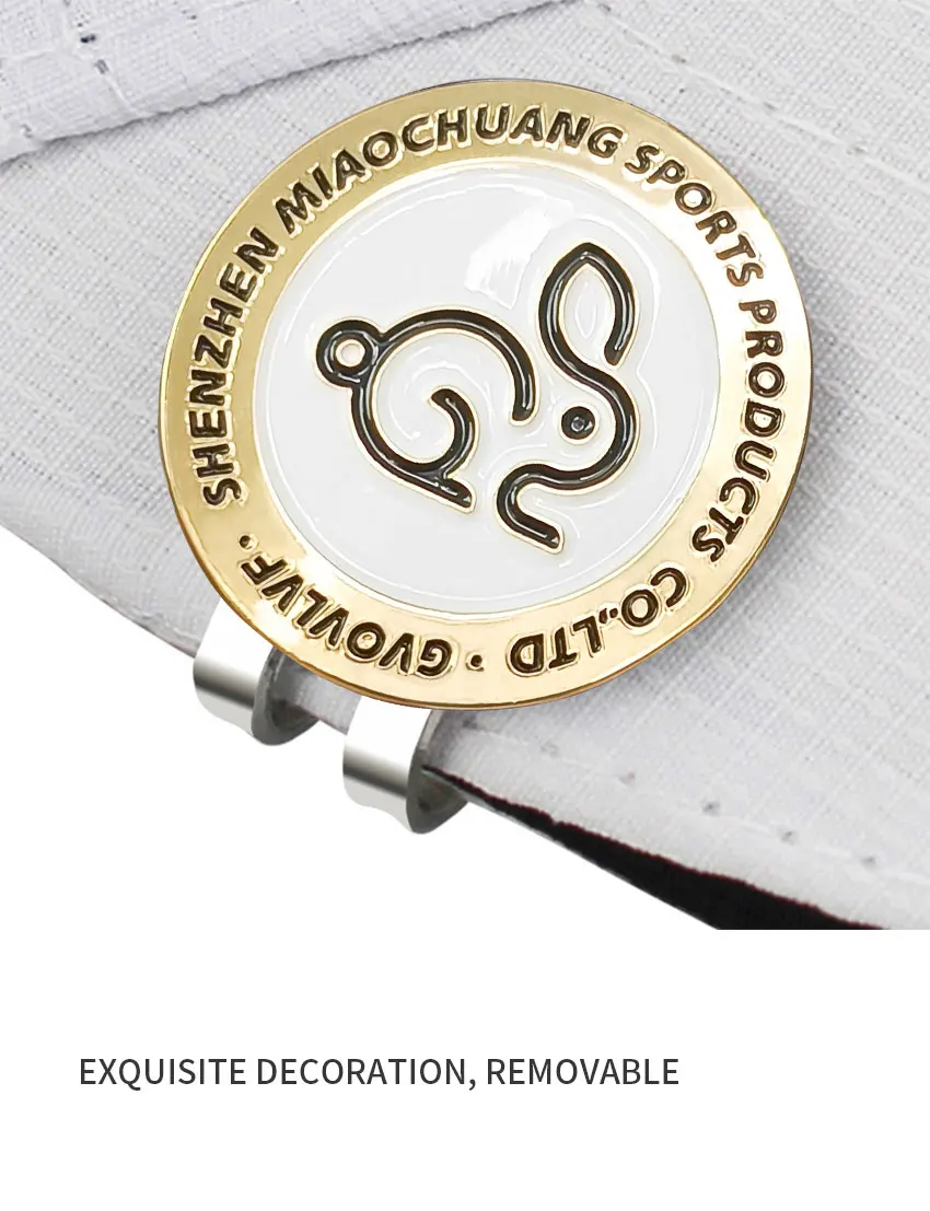 Description Picture 3 of item1pc GVOVLVF Golden rabbit Golf Ball Marker with Golf Hat Clip Great Gift for Any Occasion Premium Collection Removable For Mark