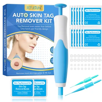 Auto Skin Tag Removal Kit For Small to Large Skin Tags 2-8mm With Cleansing Swabs and 2 Size Bands Easy To Use Skin Care Tool 1