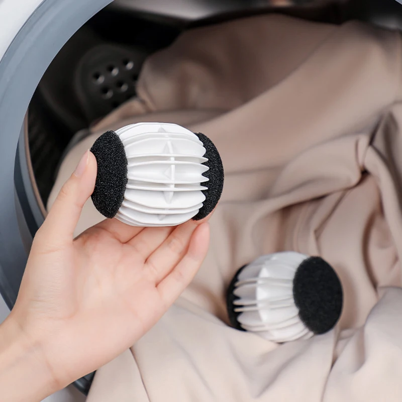 2pcs Anti-winding Laundry Balls Washing Machine Floating Fluff Filters Magic Pet Hair Catcher Reusable Laundry Cleaning Tools