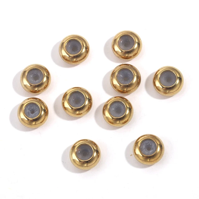 1 Pc 2.5 mm Gold Filled Rondelle Stopper Bead With Closed Ring