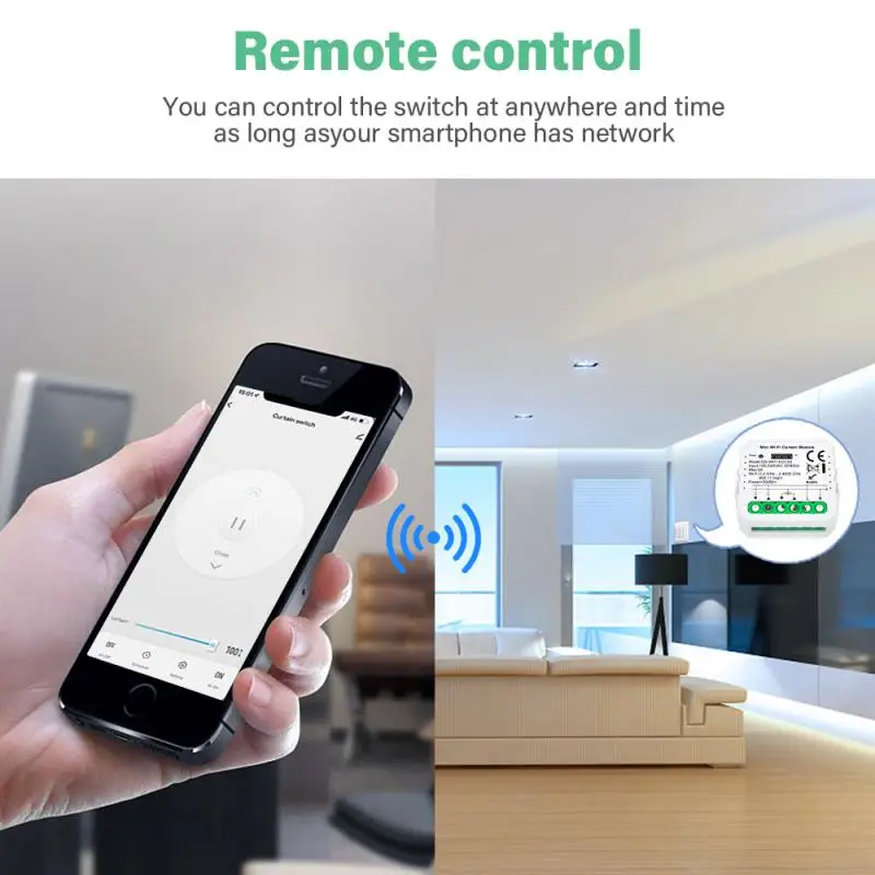 롤러 셔터 블라인드 모터 QS-S10-C04/ECC02 스위치 지원을위한 Tuya ZigBee/WiFi 스마트 커튼 스위치 모듈 Google 홈 Alexa
