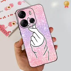 Cute Cartoon Girl Shockproof Soft Silicone TPU Phone Case - 6.56'' Back Cover for Spark Go 2023 (329)