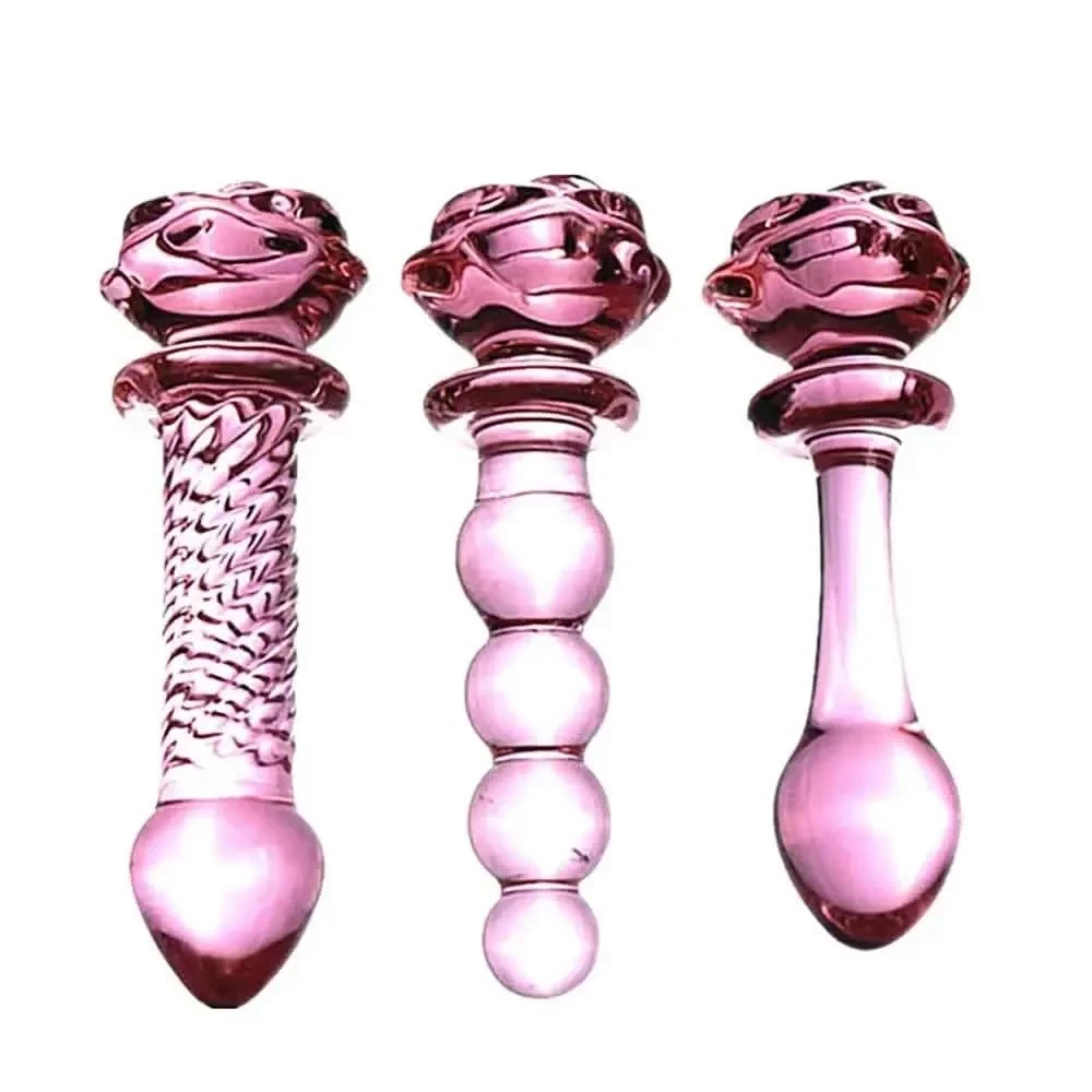 Godes anaux roses mignons pour femmes, Plug Anal en verre lisse, Massage de la Prostate, Stimulation du point G, jouet sexuel_voghion.com