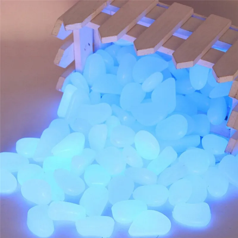 10pcs/lot Glow In The Dark Garden For Walkways Fish Tank Decorations Luminous Pebbles Rocks Garden Ornaments Stone