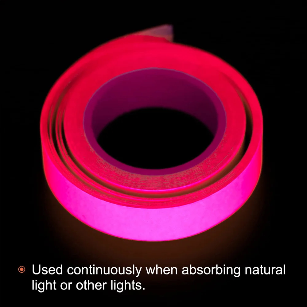 3M Pink Glow In The Dark Tapes Self-adhesive Photoluminescent Film Stickers For Stair Wall Step Exit Sign Night Decoration Signs