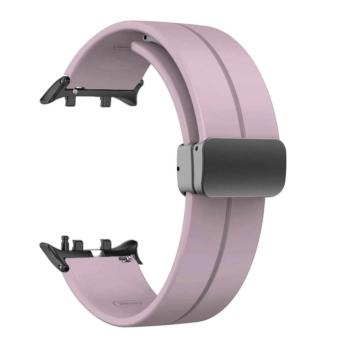 Silicone Sports Band with Magnetic D Buckle and PC Hollow Case - Universal Fit Bracelet