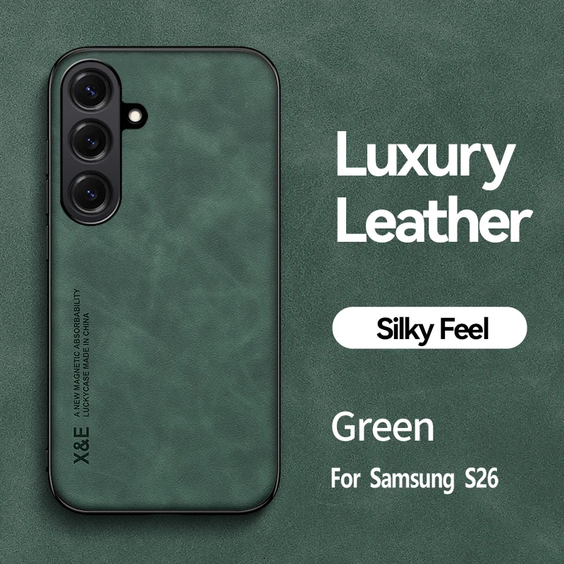 Luxury Magnetic Sheepskin Leather Case - Shockproof Soft Bumper Matte Cover